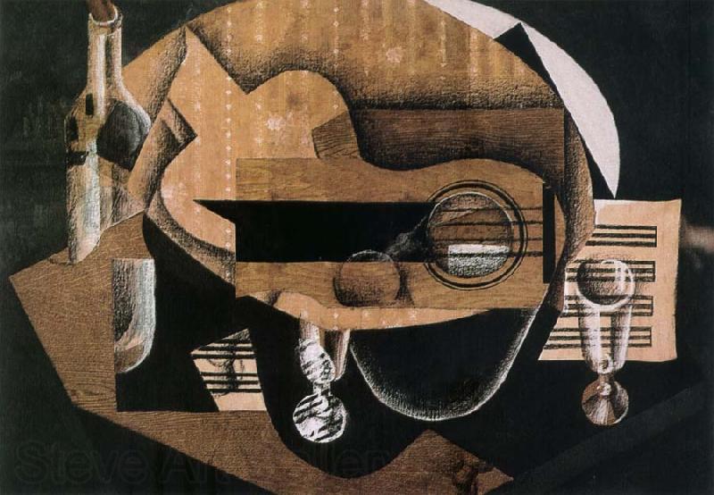 Juan Gris Guitar cup and bottle Germany oil painting art